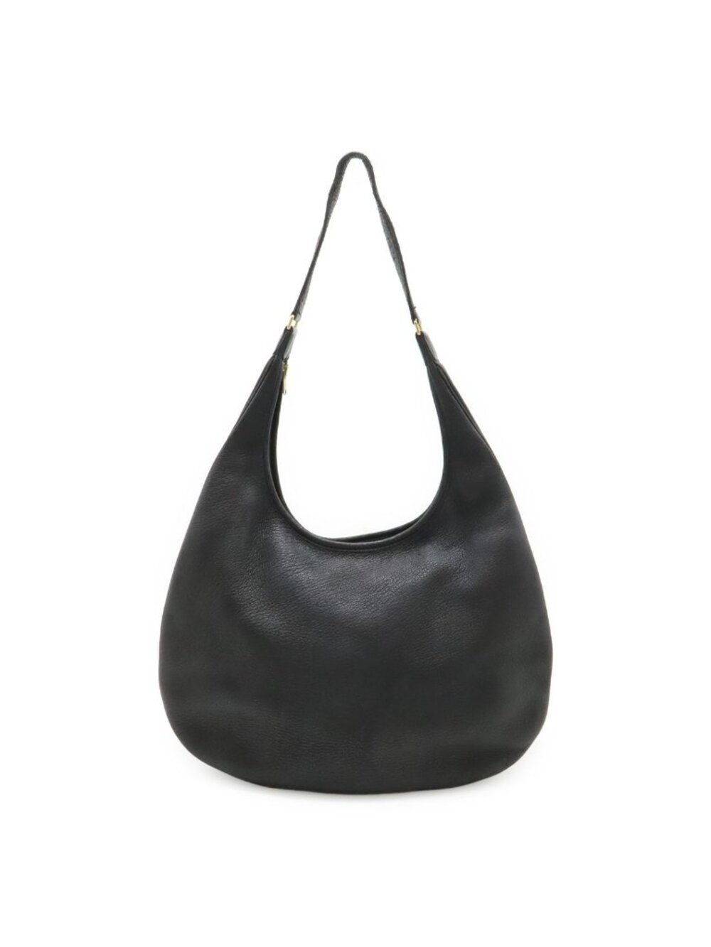 Hermes Gao Shoulder Bag Taurillon Clemence Leather Black Gold